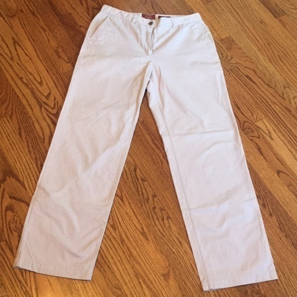 Eddie Bauer Signature Twill Flat Front Women’s Cotton Khaki Pants - Sz 12